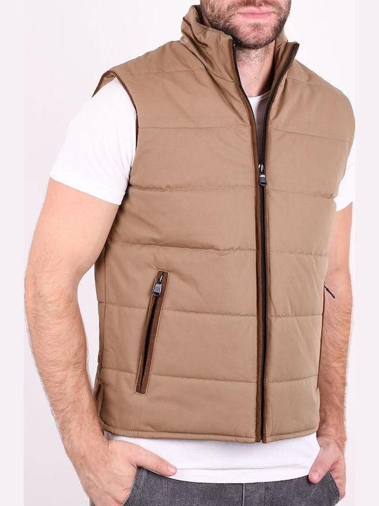 Ärmellos Jacke Puffer Beige