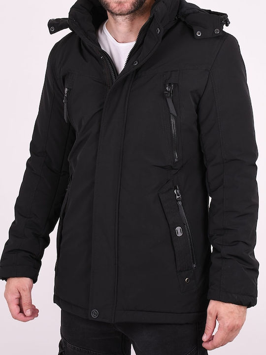 Tmk Herren Winter Jacke Lässig Schwarz