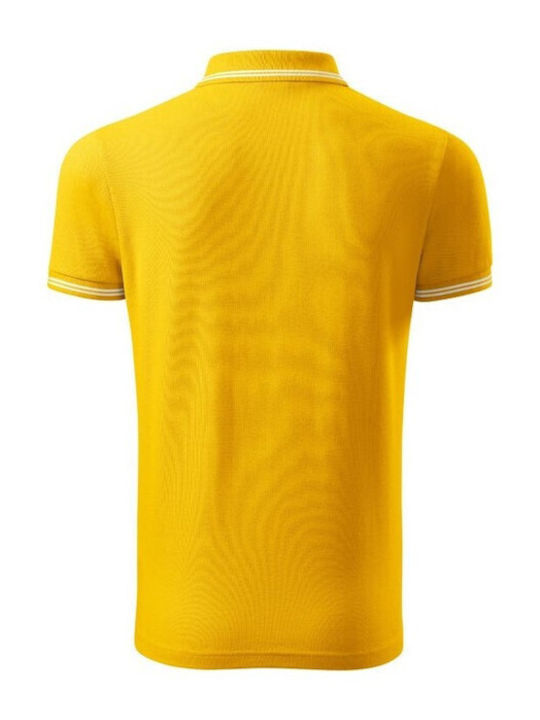 Adler Ανδρικό Διαφημιστικό T-shirt Κοντομάνικο σε Κίτρινο Χρώμα