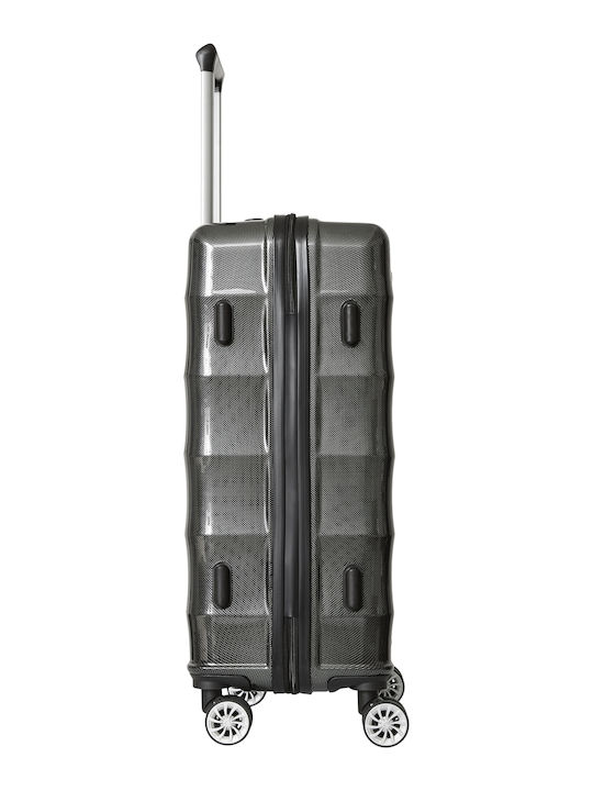 CAT Carbon V3 Cabin Travel Suitcase Hard Charcoal with 4 Wheels Height 55cm 84495-01