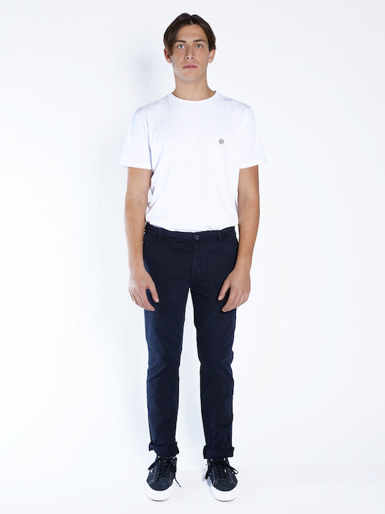 Trousers Chino Elastic Navy Blue