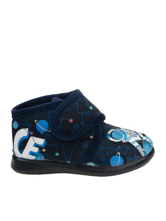 Kids Slippers Boots Blue Space