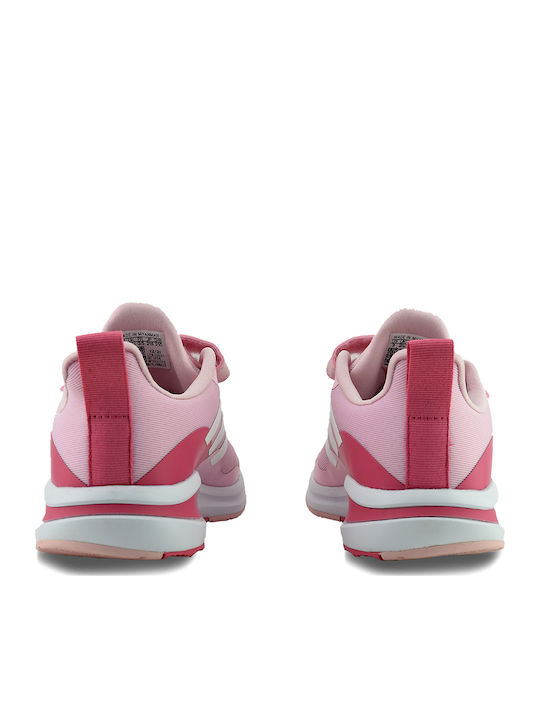 Fortarun Fortarun Kids Sports Shoes Running with Hoop & Loop Closure Clear Pink / Cloud White / Rose Tone