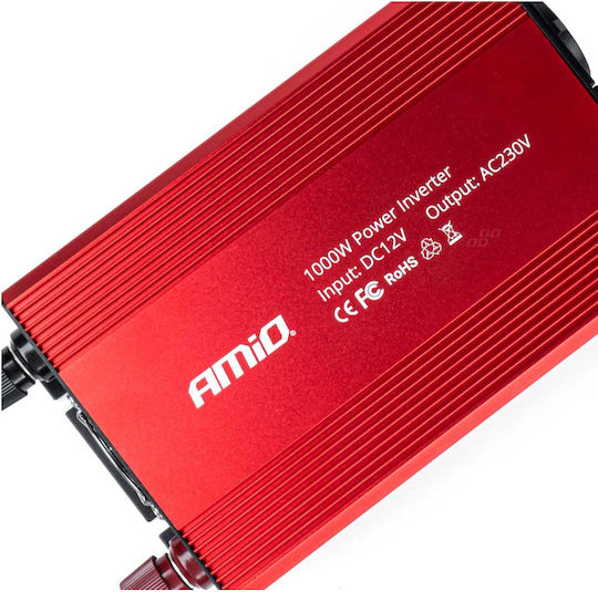 AMiO Car Inverter 1000W for 12V DC