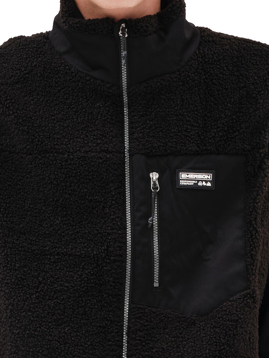 Ärmellos Winter Jacke Schwarz