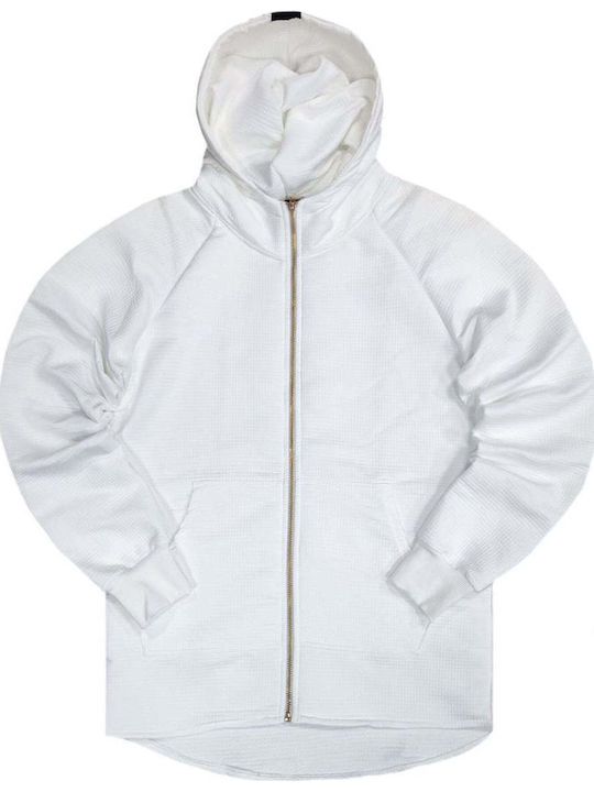 White Hooded Cardigan