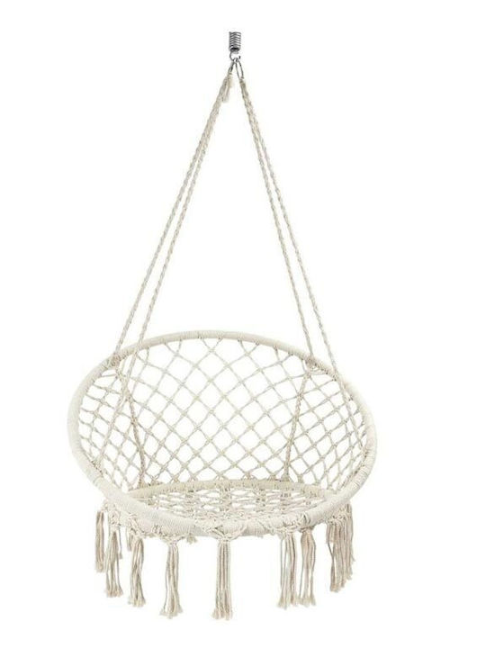 Hanging Chair Fabric W120xD120xH80cm Beige