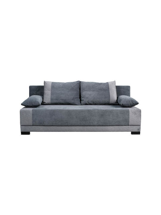 Quatro Διθέσιος Καναπές Κρεβάτι Γκρι 200x88x77εκ. 21040080