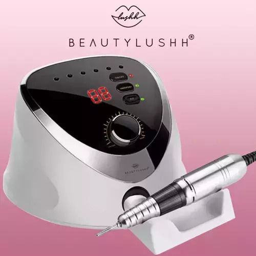 Beautylushh Τροχός Νυχιών Ρεύματος 68W Μαύρος 35000 Στροφών με Πεντάλ