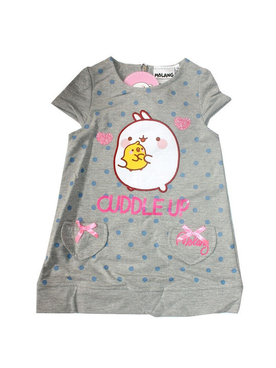 Molang Girls' Dress for Girls (RH1228A) grey