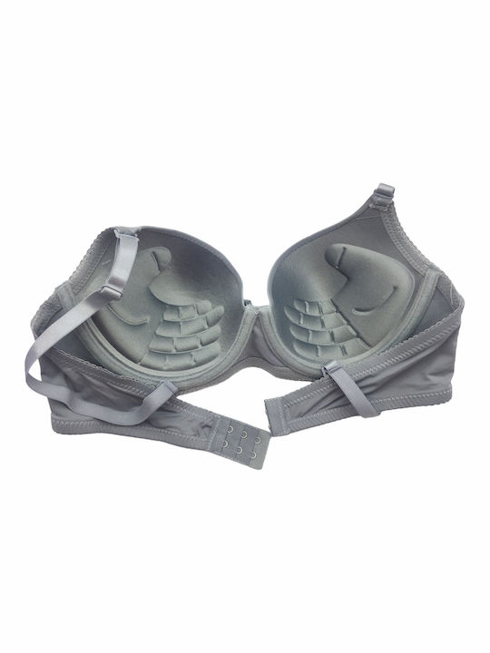 Lunna Bra with Support & Bandeau CupC Lu7295 Grey