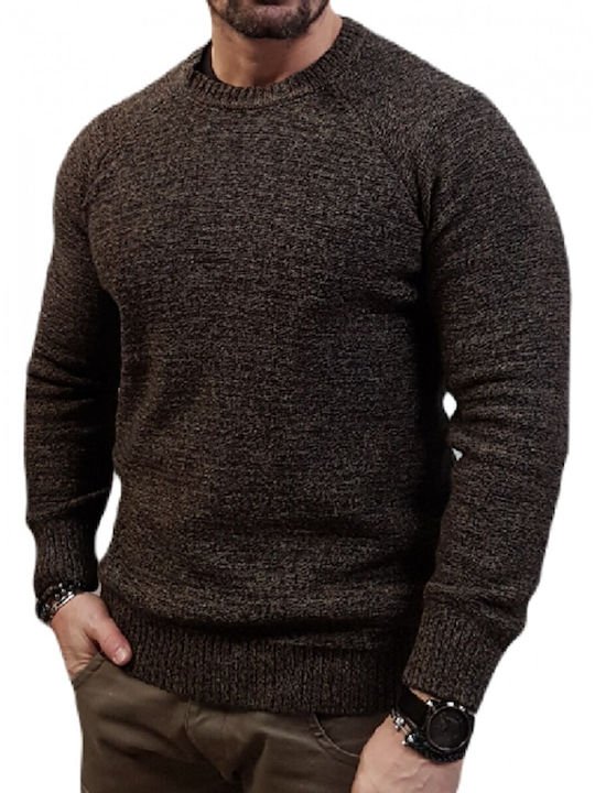 Vittorio Artist Men's Long Sleeve Sweater Brown