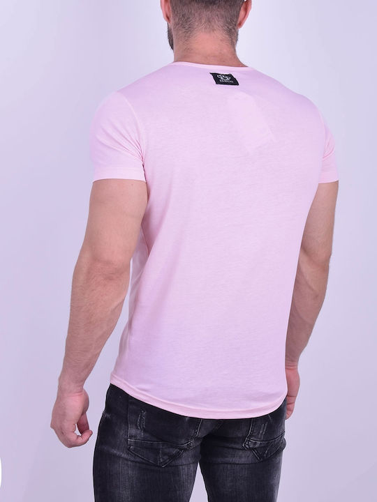 New Wave Men's Short Sleeve T-shirt Pink