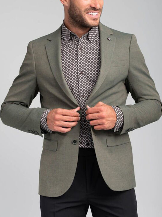 Majeste Men's Suit Jacket Slim Fit Khaki