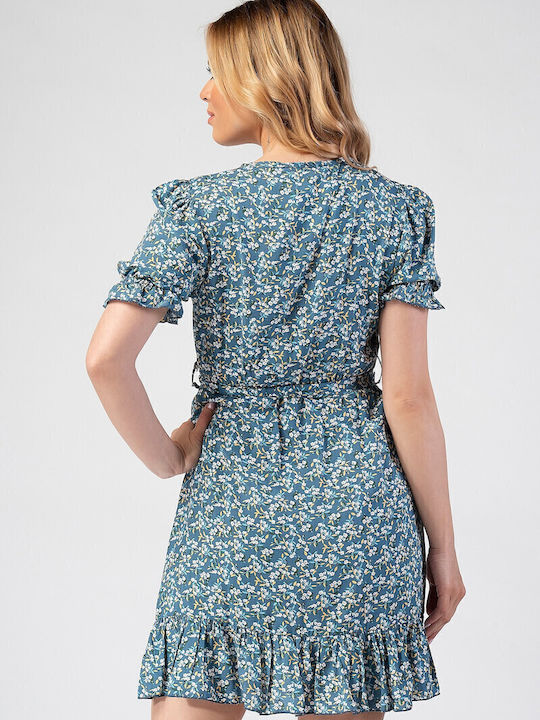 Mini Dress Wrap Indigo
