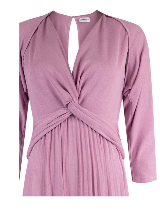 Marella Summer Maxi Evening Dress Pink