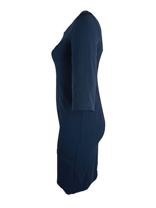 Bill Cost Dress Midi Dress 3/4 Sleeve Navy Blue