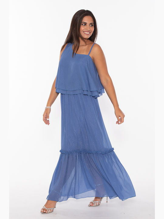 Korinas Fashion Maxi Dress for Wedding / Baptism Light Blue