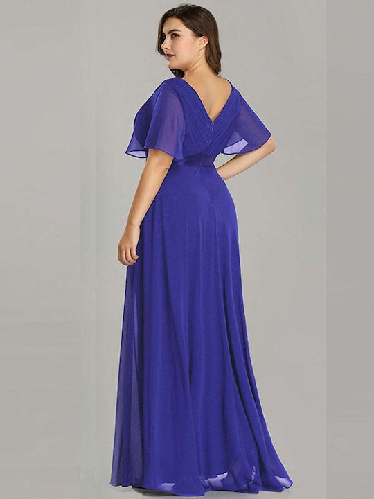 Amely All Day Short Sleeve Maxi Dress Blue