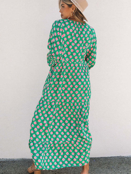 Amely Carolynn Καλοκαιρινό Maxi Φόρεμα Πράσινο