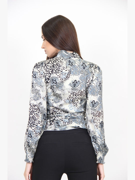 Women's Long Sleeve Multicolour Blouse