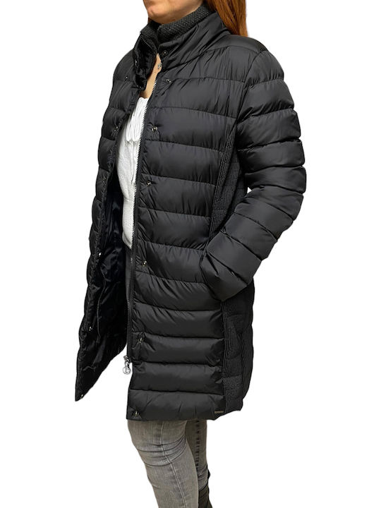 Fergi Women's Long Puffer Jacket for Winter Black