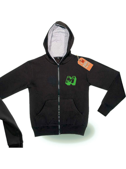 Kids Sweatshirt Cardigan with Hood Black Minecraft