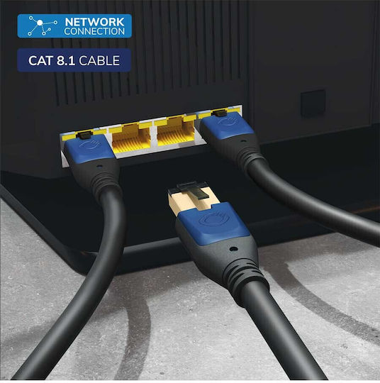 Oehlbach U/UTP Cat.8.1 Network Cable Ethernet 7.5m Black