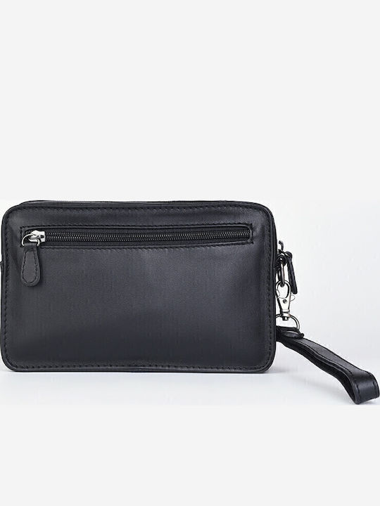 Leder Herrentasche Handtasche Schwarz