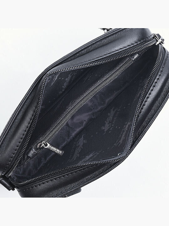 Leder Herrentasche Handtasche Schwarz