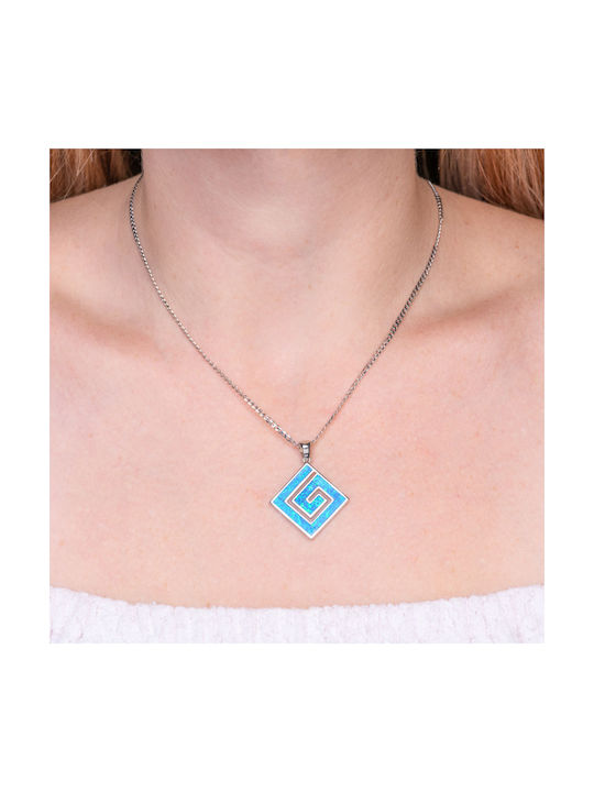 Necklace Double Geometric from Silver