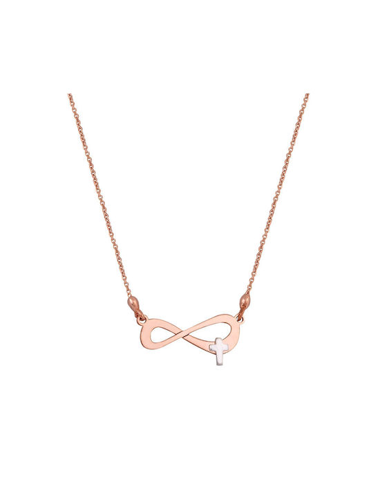 Necklace Infinity from Gold Plated Silver