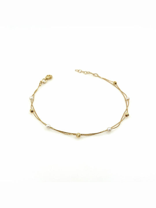 CHrysolithos Bracelet made of Gold 14K with Pearls