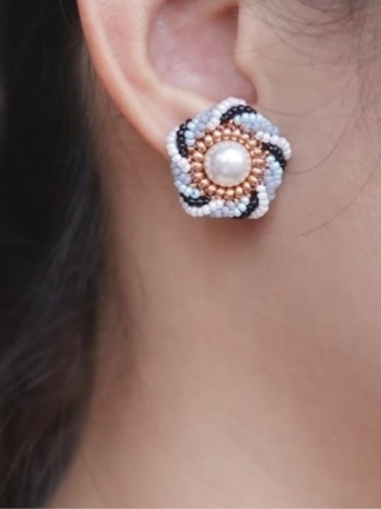 The Art of Beading Ohrringe mit Steinen & Perlen