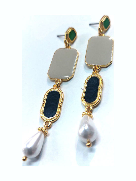 Angelo Barreta Earrings Gold Plated with Pearls