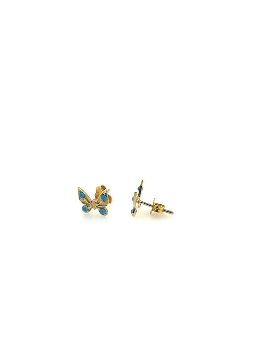 CHrysolithos Earrings made of Gold 14K with Stones