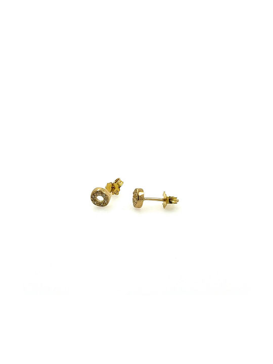 CHrysolithos Earrings made of Gold 14K with Stones