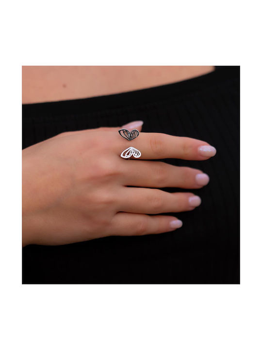 Piercing.gr Damen Ring aus Stahl Vergoldeter