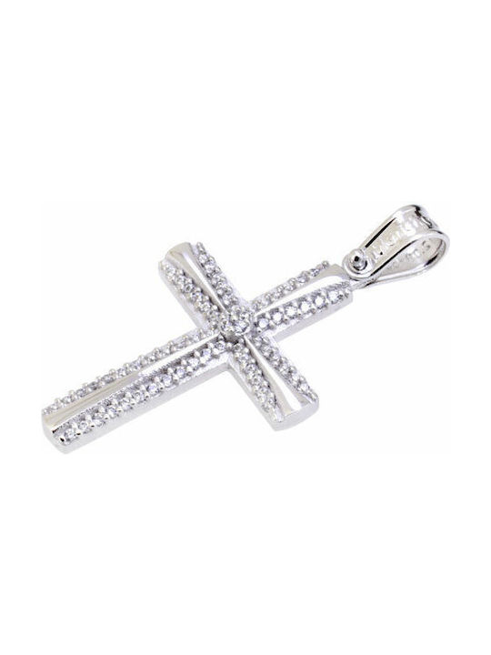 White Gold Cross 14K