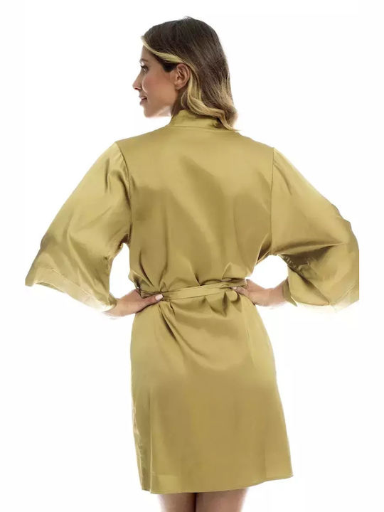 Bonatti Winter Women's Satin Robe Gold Maida