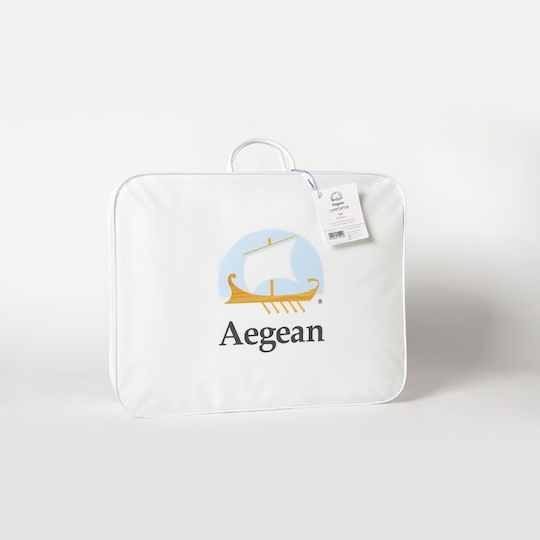 Αιγαίον Πάπλωμα Υπέρδιπλο 220x240εκ. Nanofiber Λευκό 300 GSM