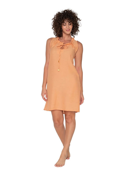 Jeannette Lingerie Women's Mini Dress Beachwear Orange