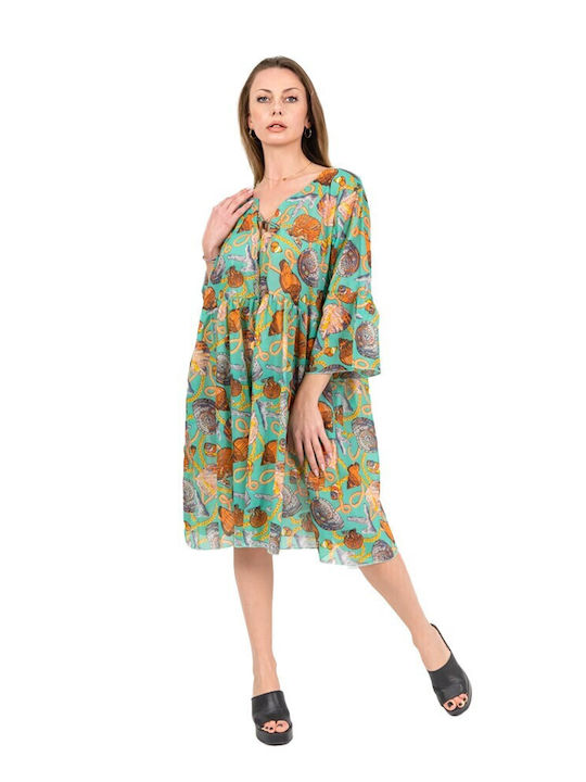Aquablue Women's Maxi Caftan Beachwear Green