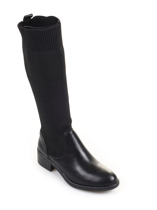 Fshoes Fshoes Leder Damenstiefel Schwarz