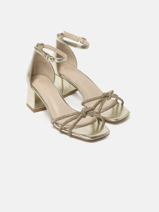 InShoes Damen Sandalen in Gold Farbe