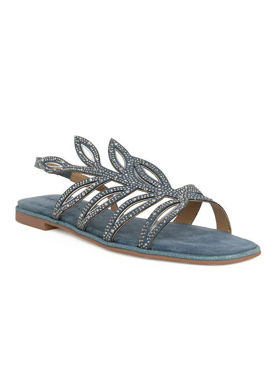 Alma en Pena Damen Flache Sandalen in Blau Farbe