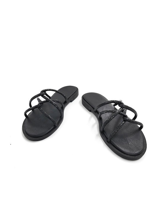 Sandale Casual Damă Din Piele Negre