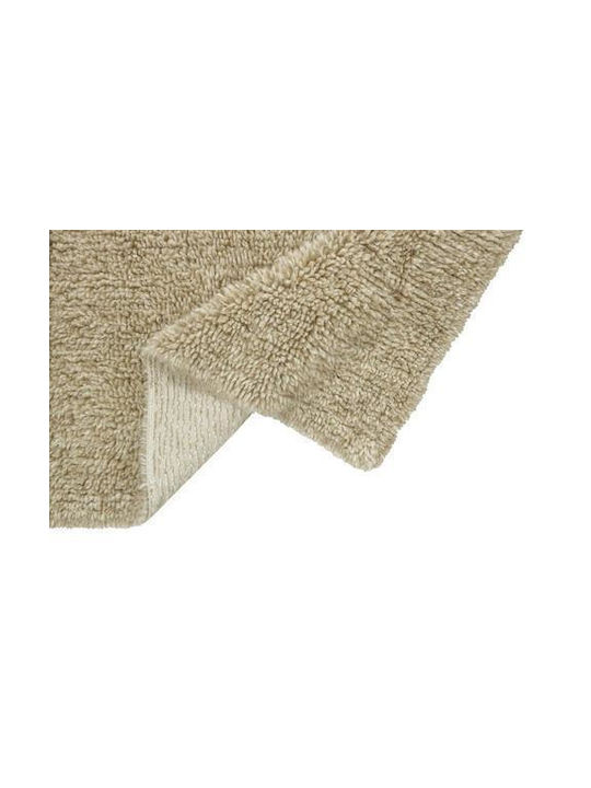 Lorena Canals Handgefertigt Teppich Rechteckig Wolle Beige