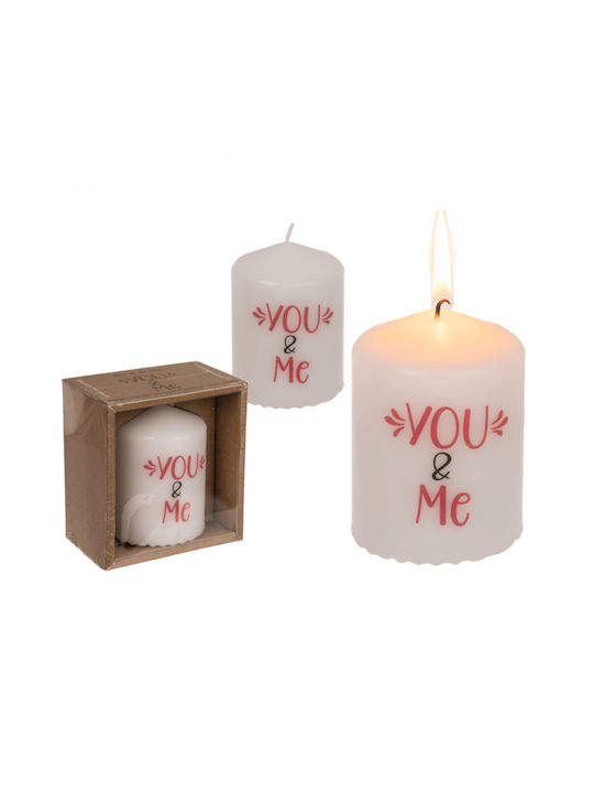 Decorative Candle You &amp Me White 1pcs