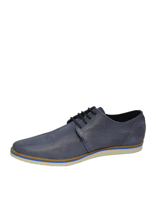 Leder Herren Freizeitschuhe Blau